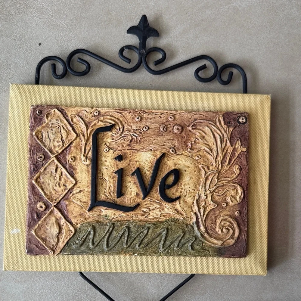 Home Interiors Decorative Wall Plaque Set - Live, Celebrate, Dream, Love